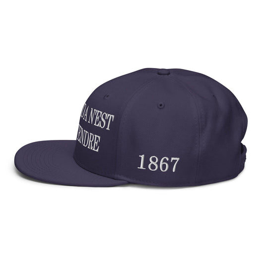 Le Canada n’est pas à Vendre Canada is not for Sale 1867 Flag Embroidered Flat Bill Brim Snapback Hat - Headwear