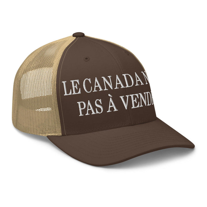 Le Canada n’est pas à Vendre Canada is not for Sale Embroidered Mesh Trucker Hat - Headwear