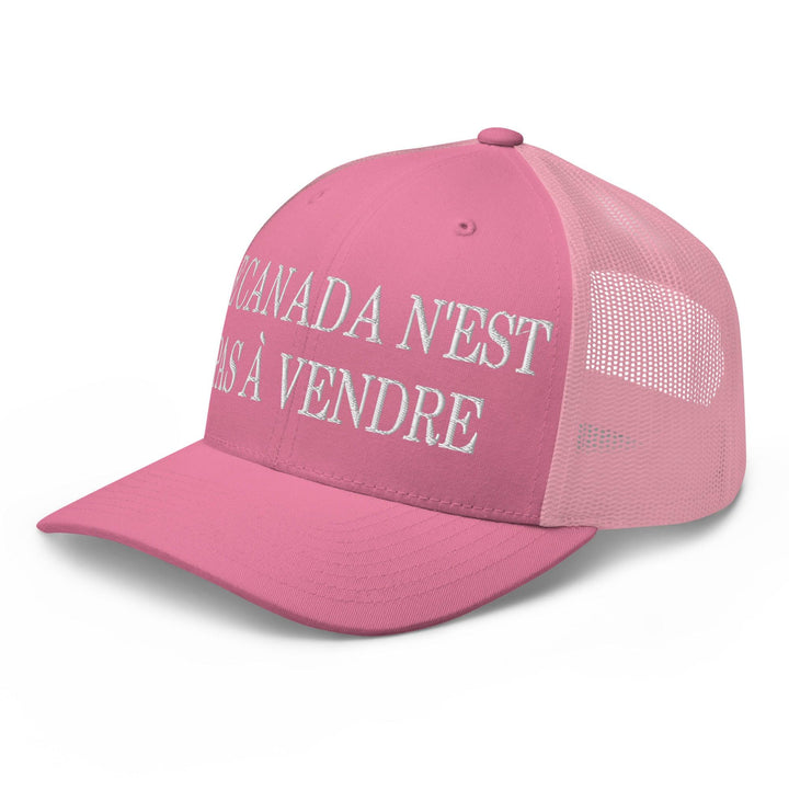 Le Canada n’est pas à Vendre Canada is not for Sale Embroidered Mesh Trucker Hat - Headwear