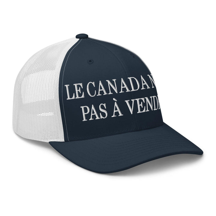 Le Canada n’est pas à Vendre Canada is not for Sale Embroidered Mesh Trucker Hat - Headwear