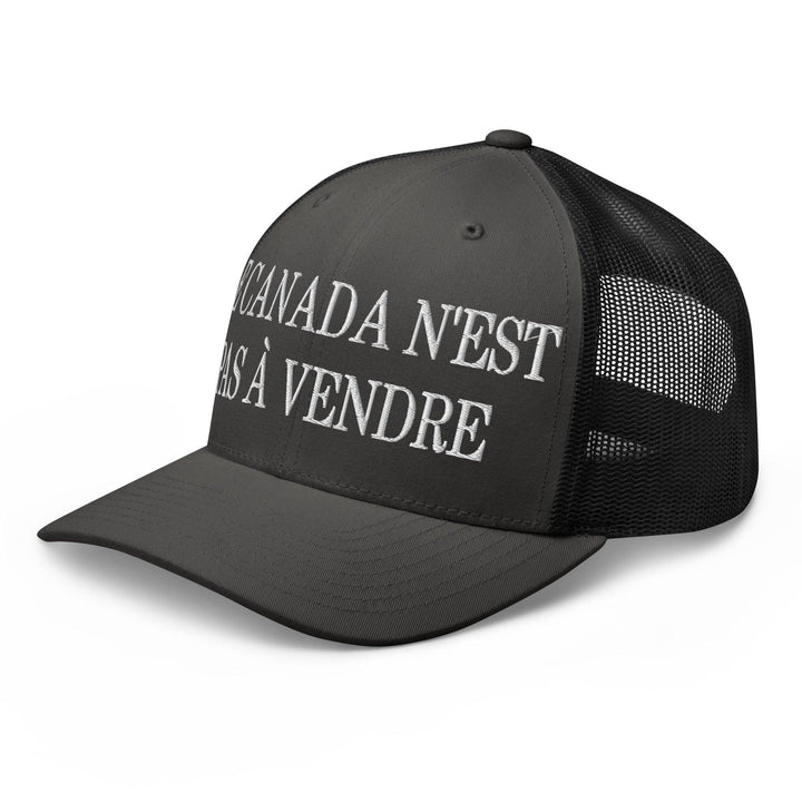 Le Canada n’est pas à Vendre Canada is not for Sale Embroidered Mesh Trucker Hat - Headwear