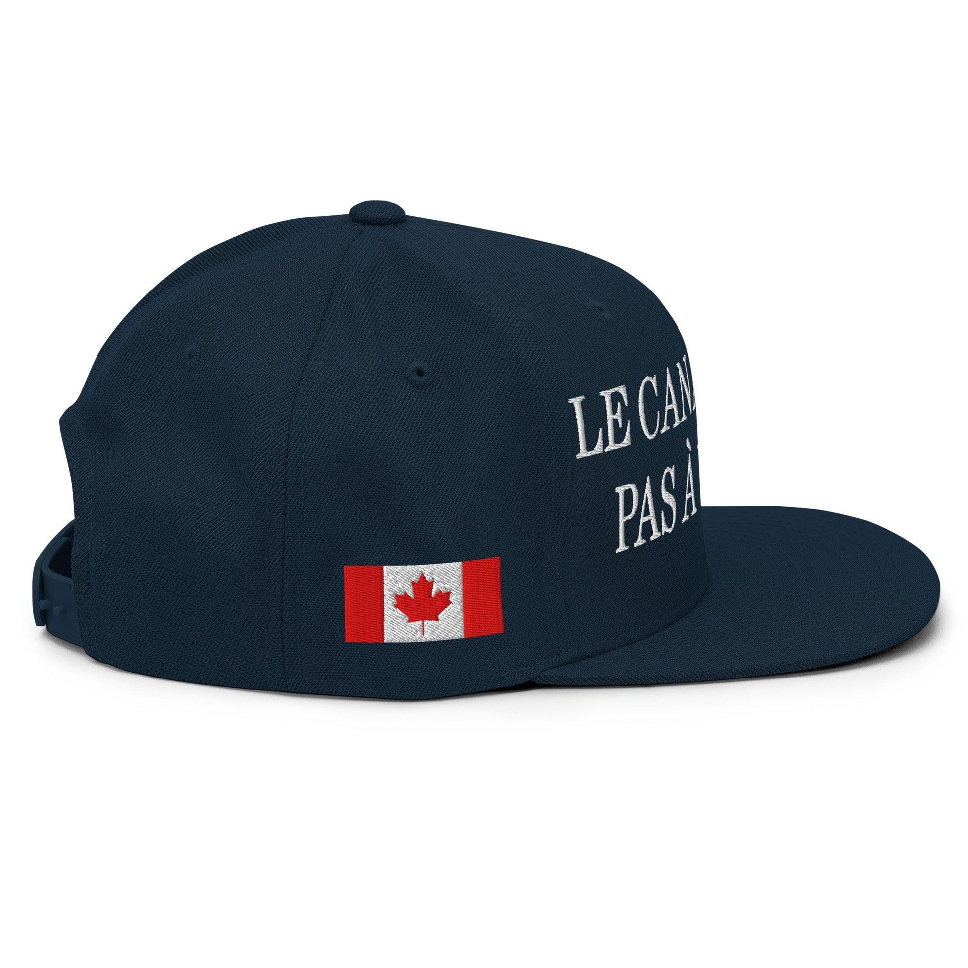 Le Canada n’est pas à Vendre Canada is not for Sale Flag 1867 Embroidered Flat Bill Brim Snapback Hat - Headwear