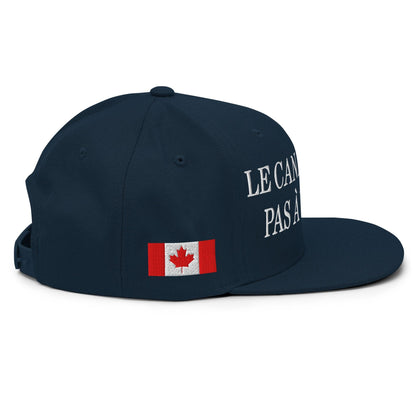 Le Canada n’est pas à Vendre Canada is not for Sale Flag 1867 Embroidered Flat Bill Brim Snapback Hat - Headwear