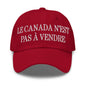 Le Canada n’est pas à Vendre is not for Sale Great Embroidered Dad Hat - Cranberry - Headwear