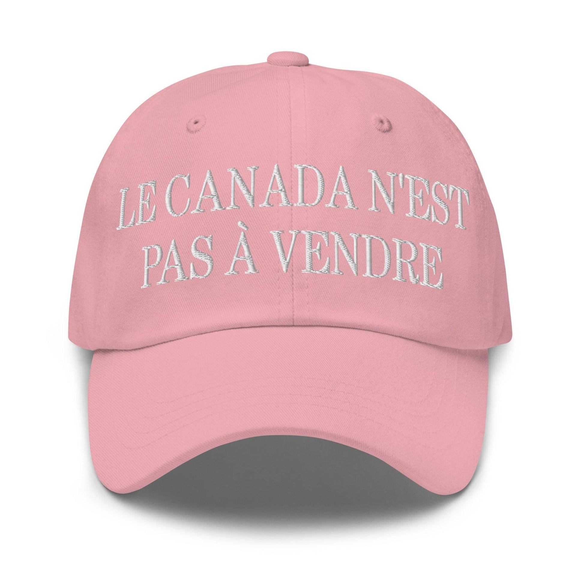 Le Canada n’est pas à Vendre is not for Sale Great Embroidered Dad Hat - Pink - Headwear
