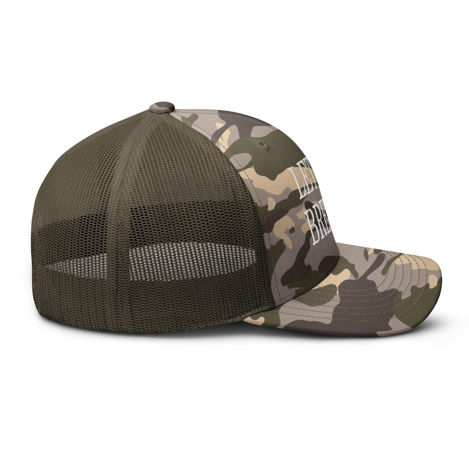 Let’s Go Brenda Camo Trucker Hat - Headwear