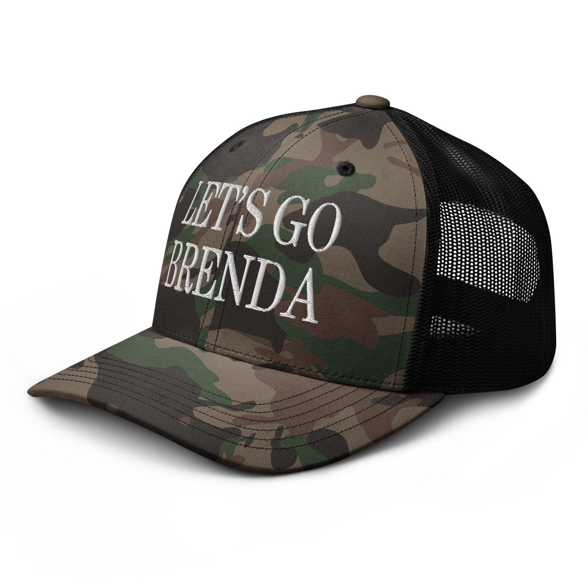 Let’s Go Brenda Camo Trucker Hat - Headwear