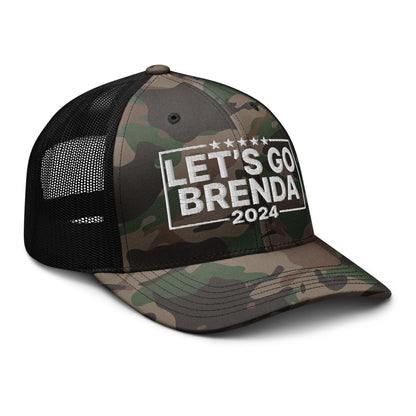 Let’s Go Brenda FKH Camo Trucker Hat - Headwear