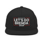 Let’s Go Brenda FKH Flat Bill Brim Snapback Hat - Black - Headwear
