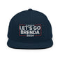 Let’s Go Brenda FKH Flat Bill Brim Snapback Hat - Dark Navy - Headwear