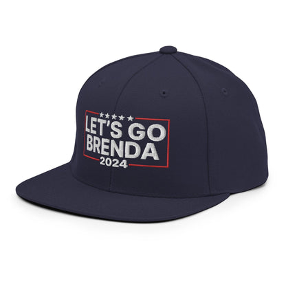 Let’s Go Brenda FKH Flat Bill Brim Snapback Hat - Headwear