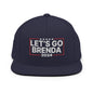 Let’s Go Brenda FKH Flat Bill Brim Snapback Hat - Navy - Headwear