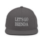 Let’s Go Brenda Flat Bill Brim Snapback Hat - Dark Grey - Headwear