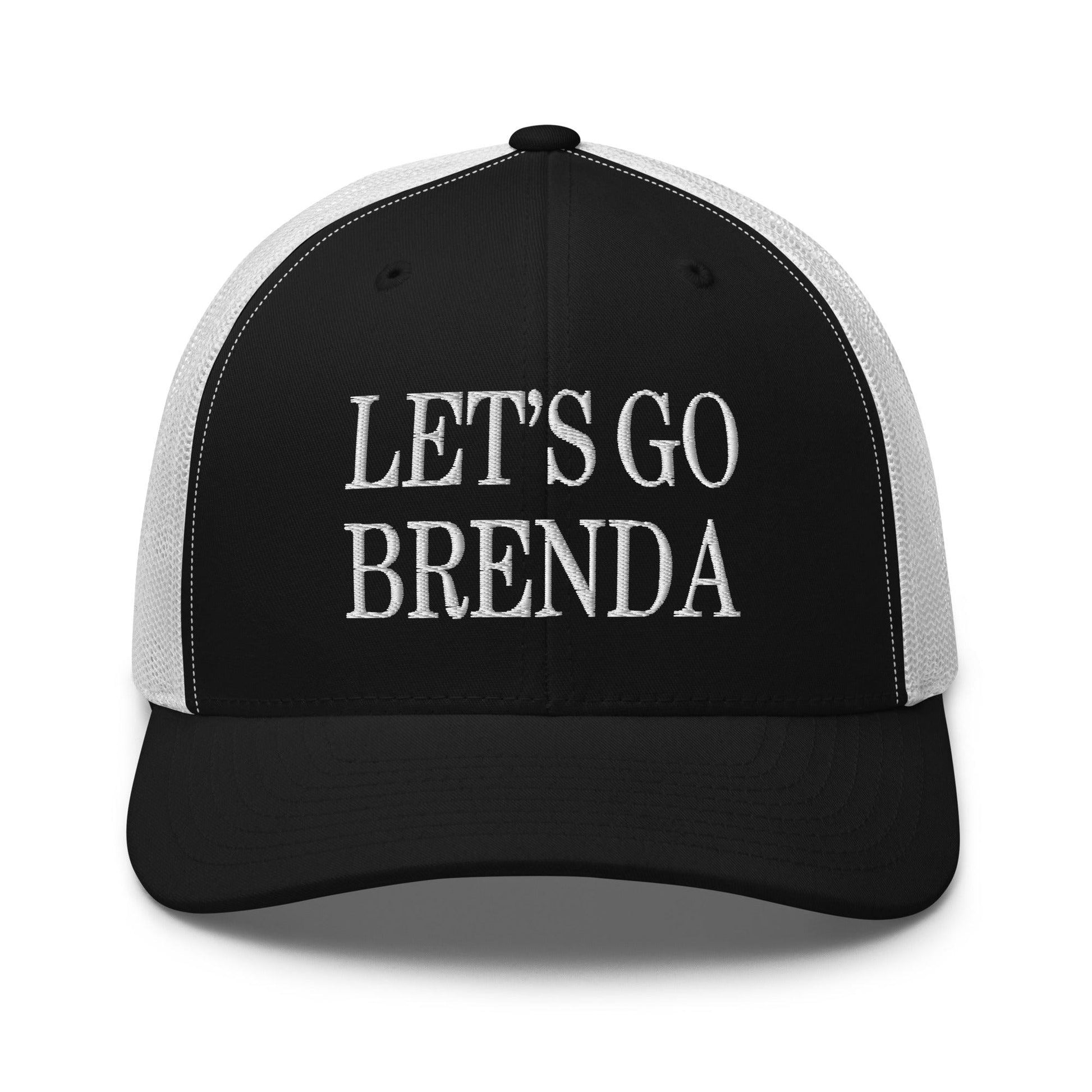Let’s Go Brenda Retro Trucker Hat - Black/ White - Headwear
