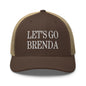 Let’s Go Brenda Retro Trucker Hat - Brown/ Khaki - Headwear