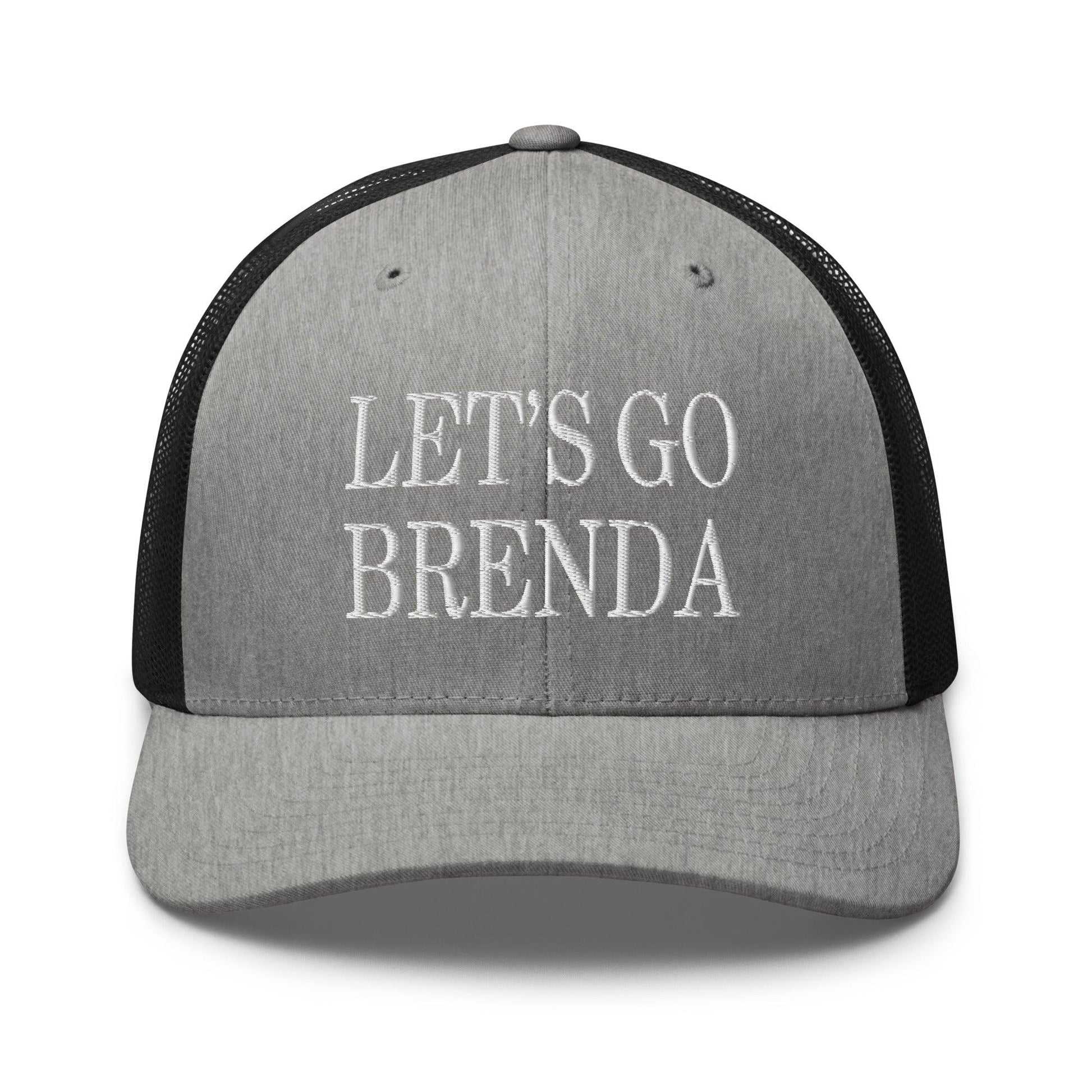 Let’s Go Brenda Retro Trucker Hat - Heather/ Black - Headwear