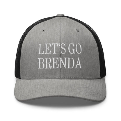 Let’s Go Brenda Retro Trucker Hat - Heather/ Black - Headwear