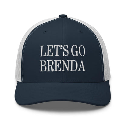 Let’s Go Brenda Retro Trucker Hat - Navy/ White - Headwear