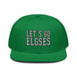 Let’s Go Elgses Embroidered Flat Bill Brim Snapback Hat