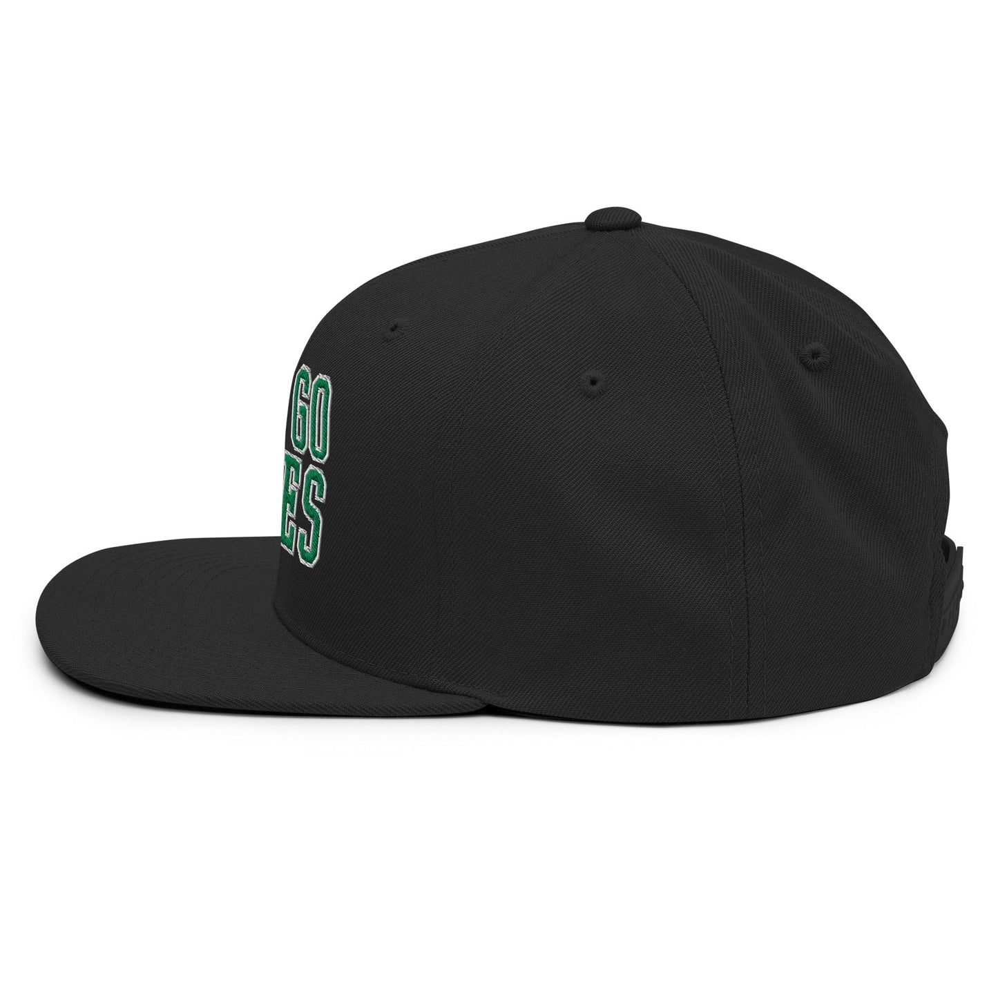 Let’s Go Elgses Embroidered Flat Brim Bill Snapback Hat