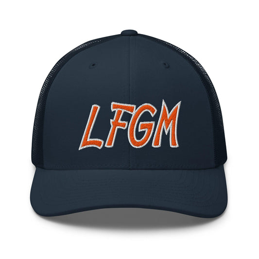 LFGM New York Baseball Mesh Trucker Hat - Navy