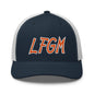 LFGM New York Baseball Mesh Trucker Hat - Navy/ White