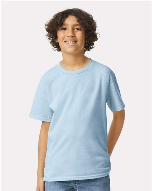 Light blue youth tee: unleash your custom apparel dreams today y100 - Light Blue / XS