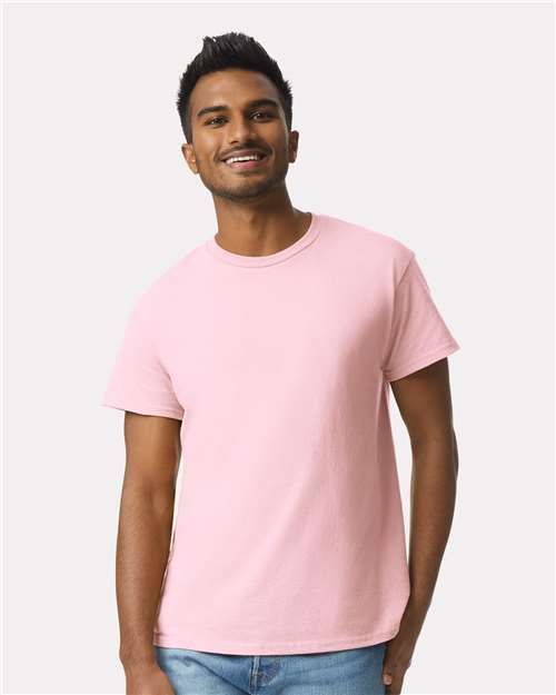 Light pink ultra cotton tee: toronto live screen printing custom apparel ready productcode