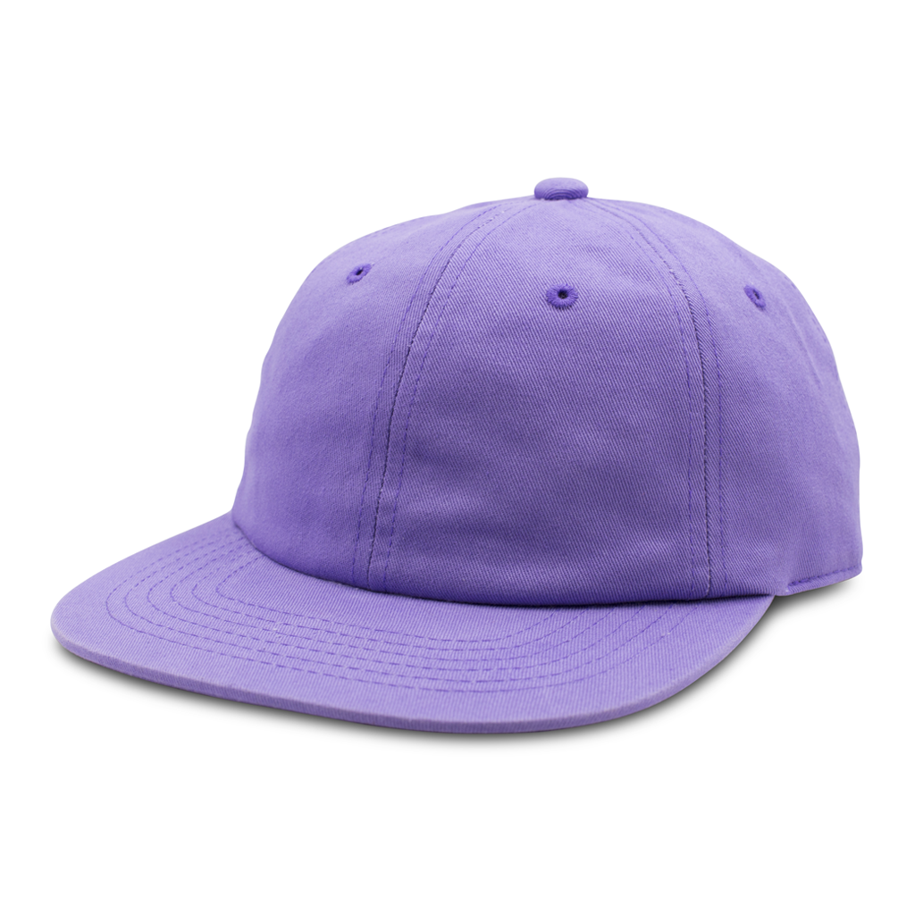 GN-1004SB - Washed Cotton Flat Bill Cap - Light Purple / One Size - CAPS