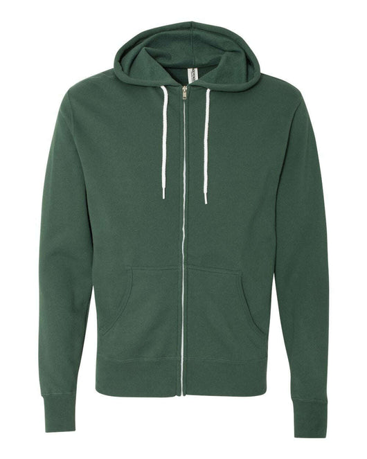 Lightweight Full-Zip Hooded Sweatshirt - AFX90UNZ - Alpine Green / XS - Full-Zip Hoodie