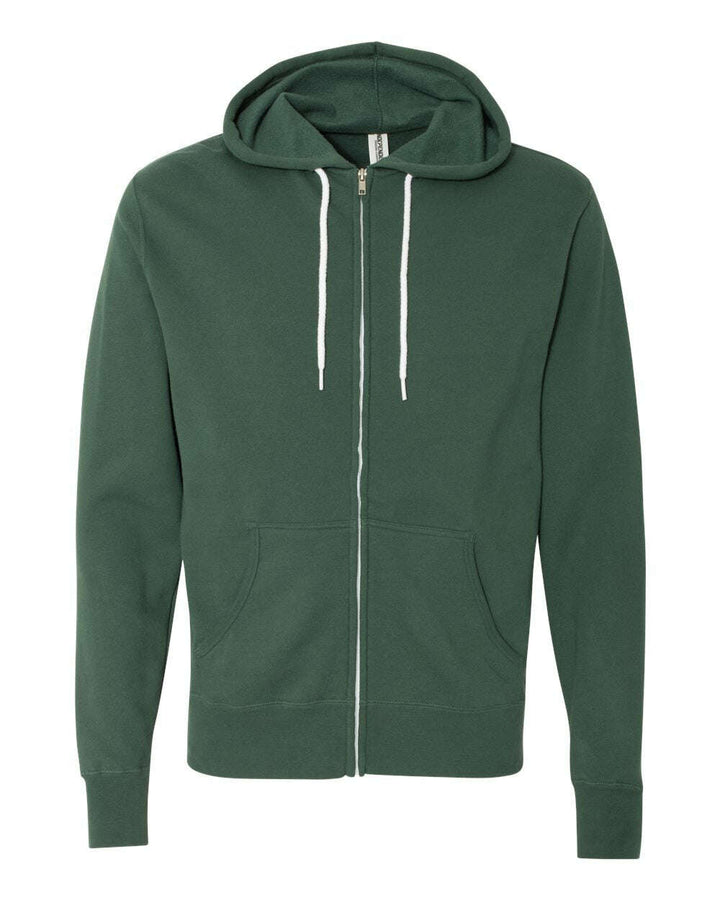 Lightweight Full-Zip Hooded Sweatshirt - AFX90UNZ - Alpine Green / XS - Full-Zip Hoodie