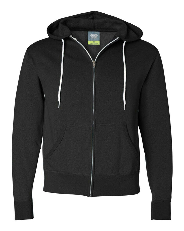 Lightweight Full-Zip Hooded Sweatshirt - AFX90UNZ - Black / XS - Full-Zip Hoodie