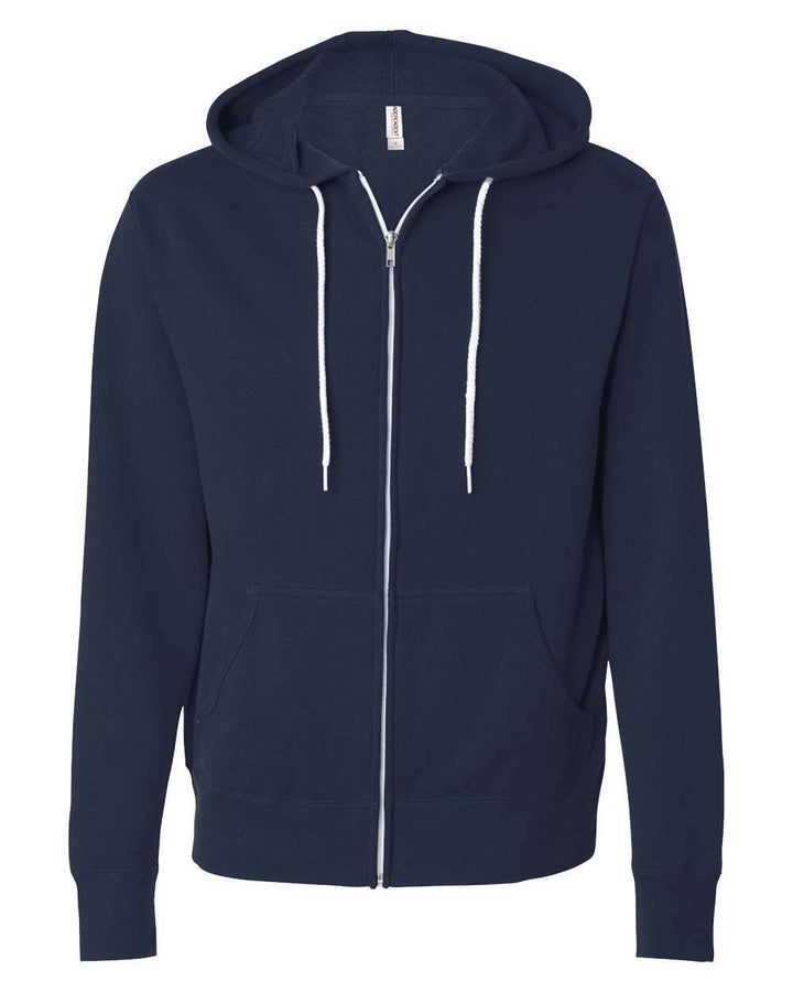 Lightweight Full-Zip Hooded Sweatshirt - AFX90UNZ - Classic Navy / XS - Full-Zip Hoodie