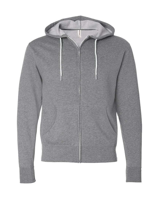 Lightweight Full-Zip Hooded Sweatshirt - AFX90UNZ - Gunmetal Heather / XS - Full-Zip Hoodie