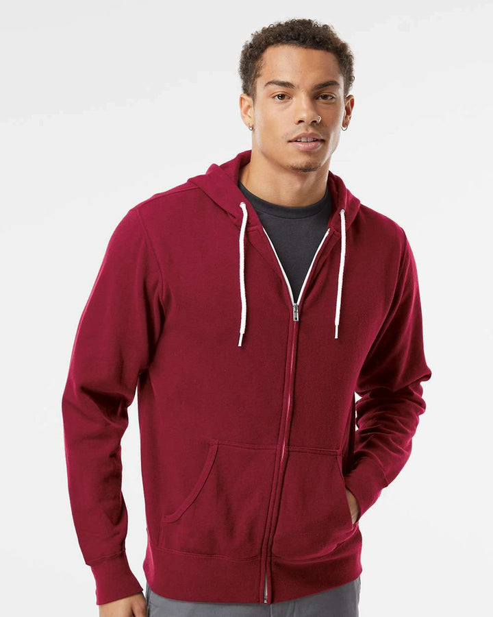 Lightweight Full-Zip Hooded Sweatshirt - AFX90UNZ - Full-Zip Hoodie