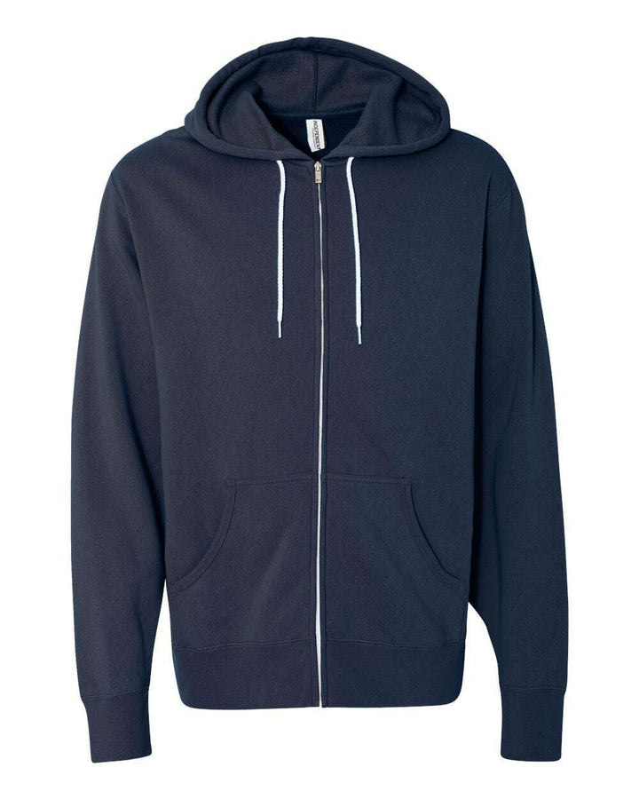 Lightweight Full-Zip Hooded Sweatshirt - AFX90UNZ - Slate Blue / XS - Full-Zip Hoodie