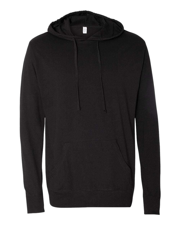 Lightweight Hooded Pullover T-Shirt SS150J - Black / XS - Sweatshirts & Hoodies