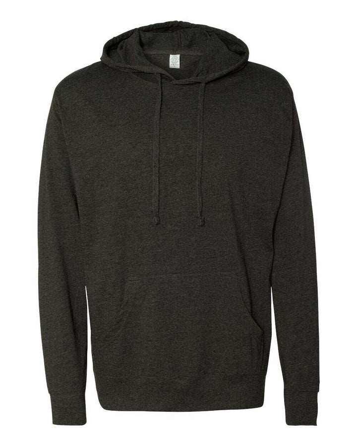 Lightweight Hooded Pullover T-Shirt SS150J - Charcoal Heather / XS - Sweatshirts & Hoodies