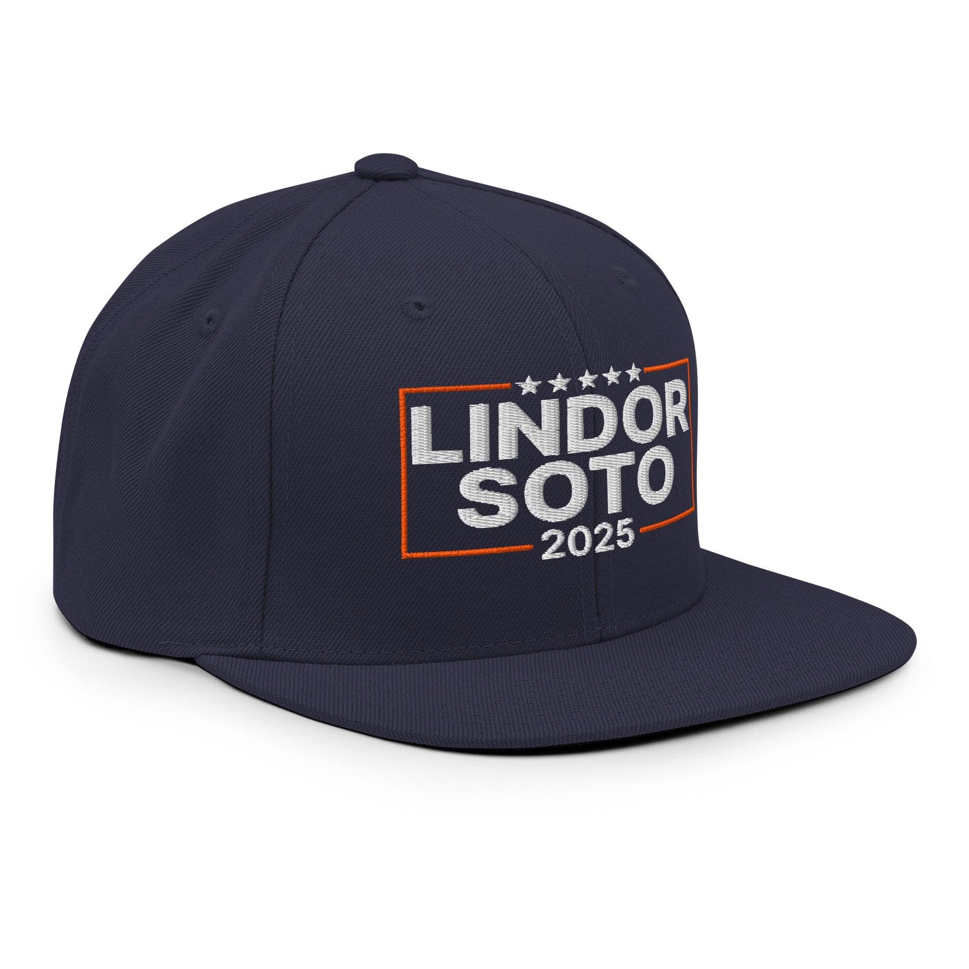 Lindor Soto 2025 Embroidered Flat Bill Brim Snapback Hat