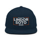 Lindor Soto 2025 Embroidered Flat Bill Brim Snapback Hat - Dark Navy