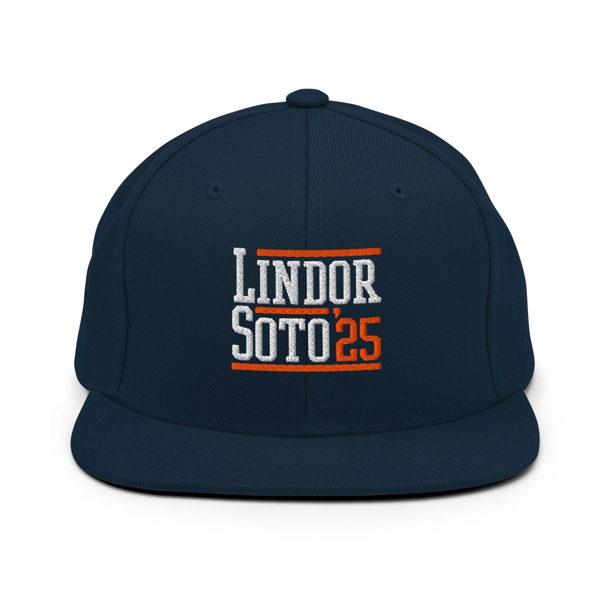 Lindor Soto ’25 2025 Embroidered Flat Bill Brim Snapback Hat - Dark Navy