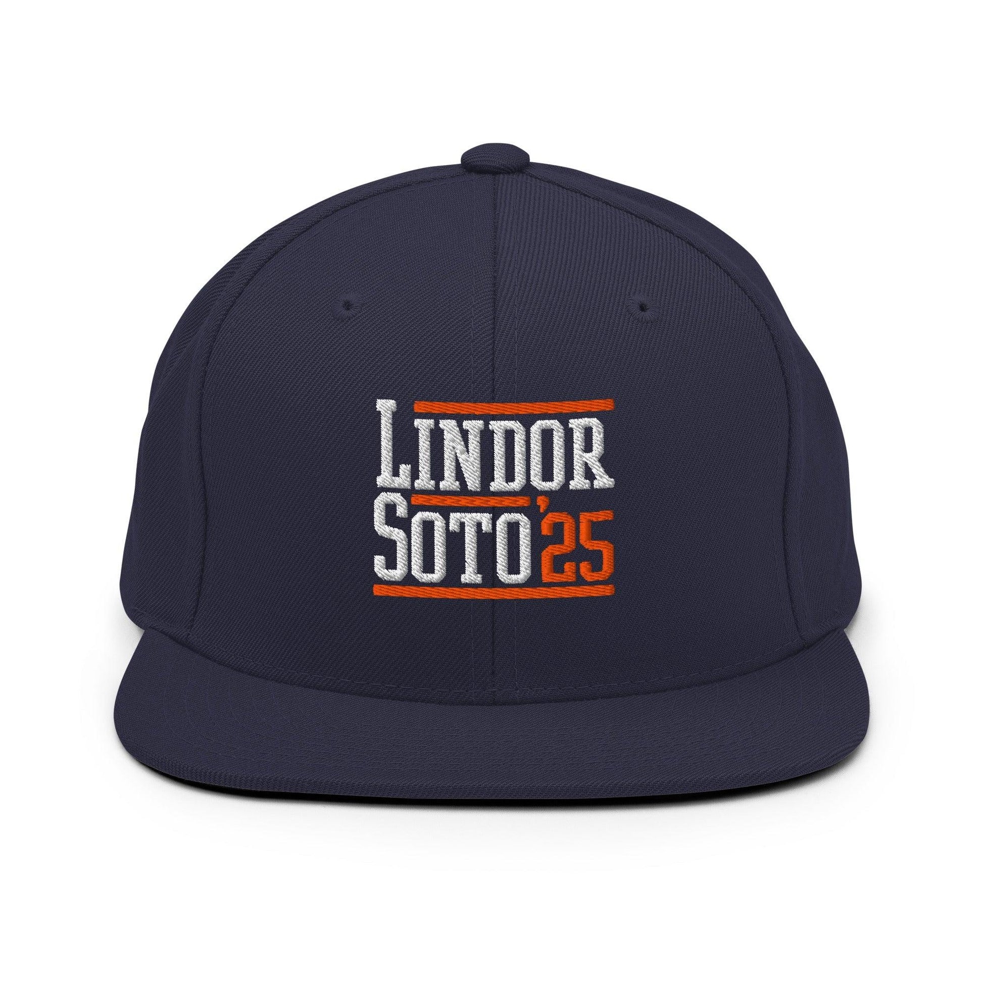 Lindor Soto ’25 2025 Embroidered Flat Bill Brim Snapback Hat - Navy