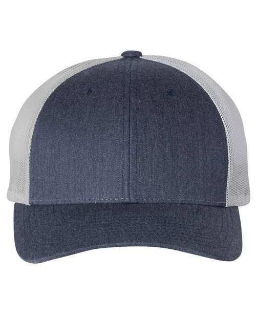 Low pro trucker cap: custom apparel ready for live screen printing toronto! - Heather Navy/ Light Grey / M/L - Hats