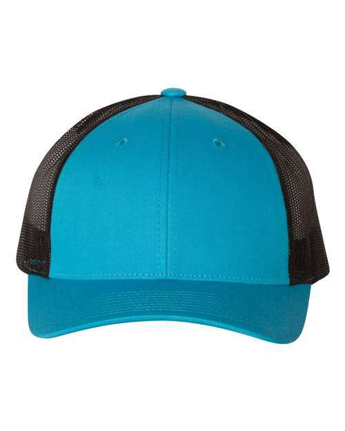 Low pro trucker cap: custom apparel ready for live screen printing toronto! - Cyan/ Black / M/L - Hats