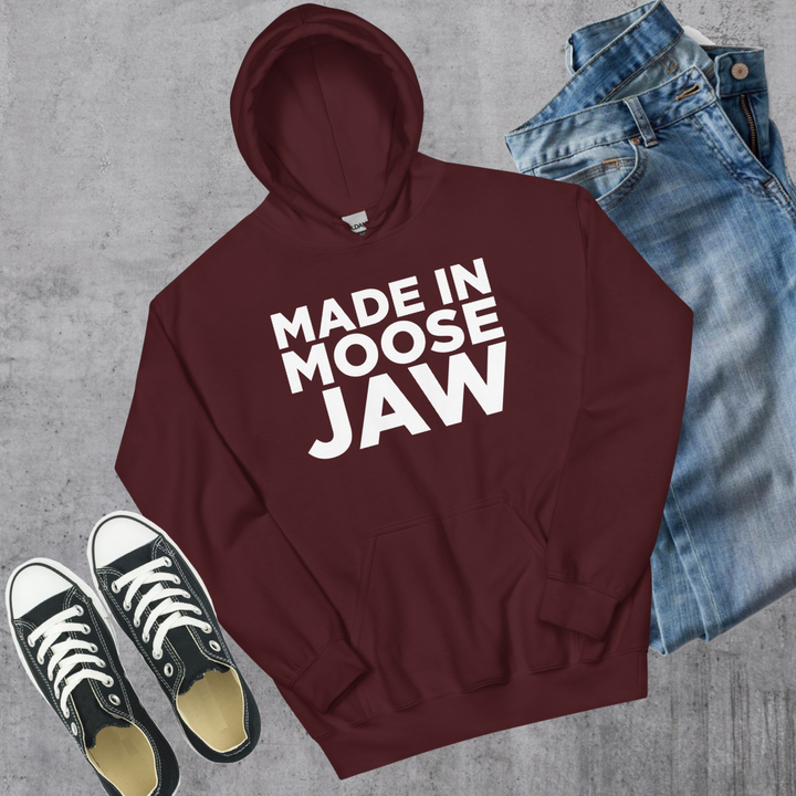 Made in Moose Jaw Hoodie - Maroon / S