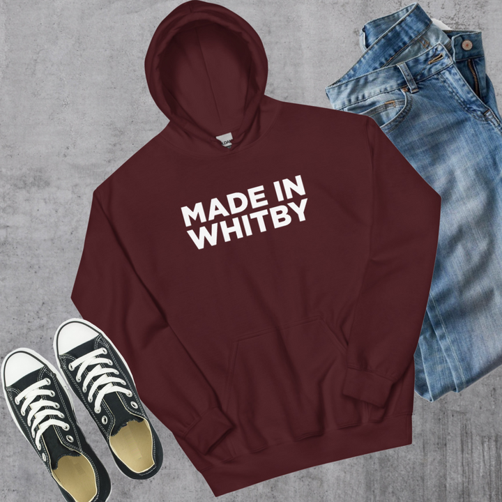 Made in Whitby Hoodie - Maroon / S