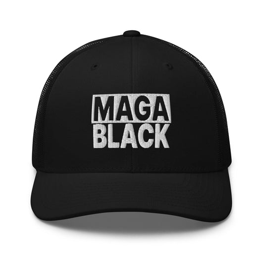 MAGA Black Retro Trucker Hat - Headwear
