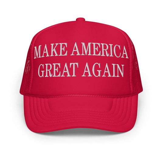 MAGA Make America Great Again Embroidered Foam Trucker Hat - Toronto Screen Printing
