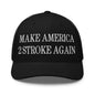 Make Us 2 Stroke Again Embroidered Mesh Trucker Hat - Black