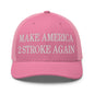 Make Us 2 Stroke Again Embroidered Mesh Trucker Hat - Pink